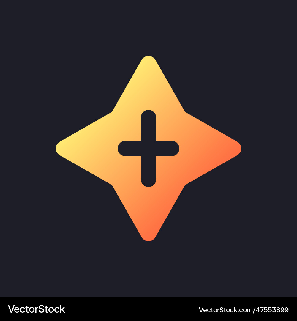 Blink transition orange solid gradient ui icon Blink transition orange solid gradient ui icon vector image