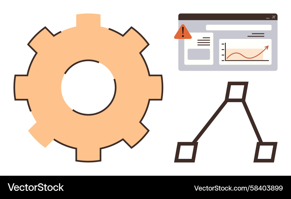 Data Analytics & Decision Making Dashboard Vector Image