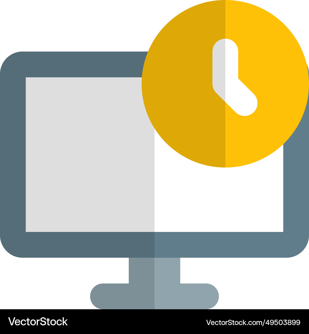 Displaying the current time and date information Vector Image