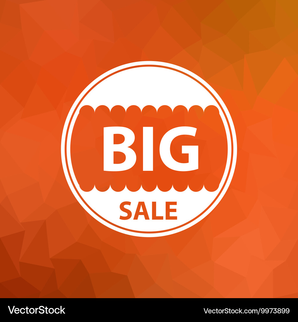 Orange and red low polygonal abstract pattern vector image