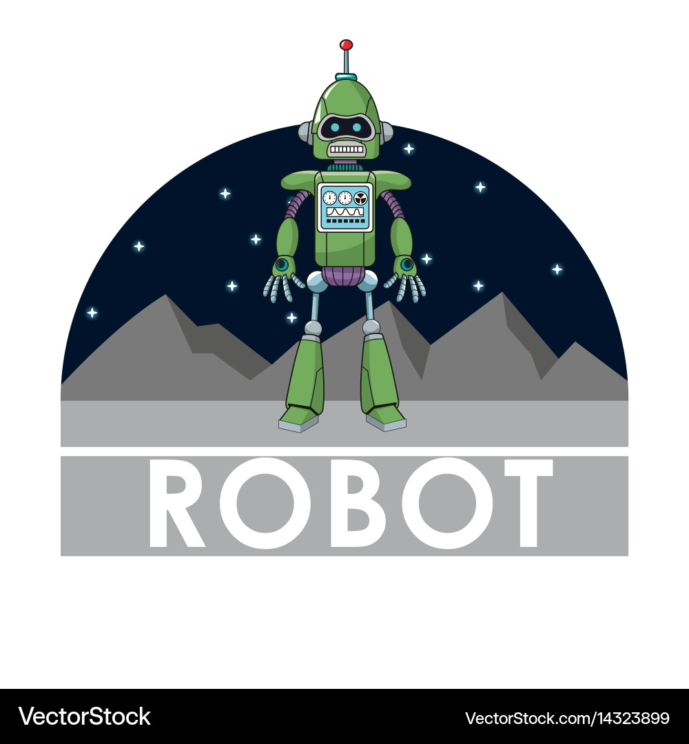 Robot technology automated intelligence futuristic Vector Image