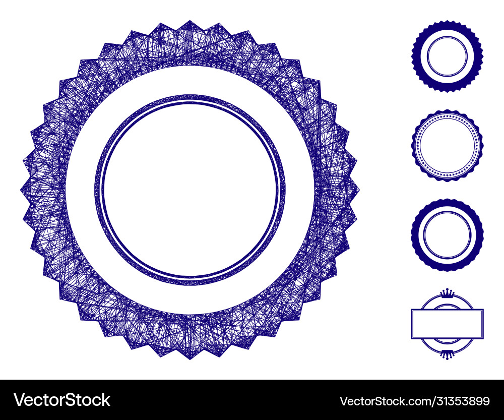 Rosette seal frame web mesh Vector Image