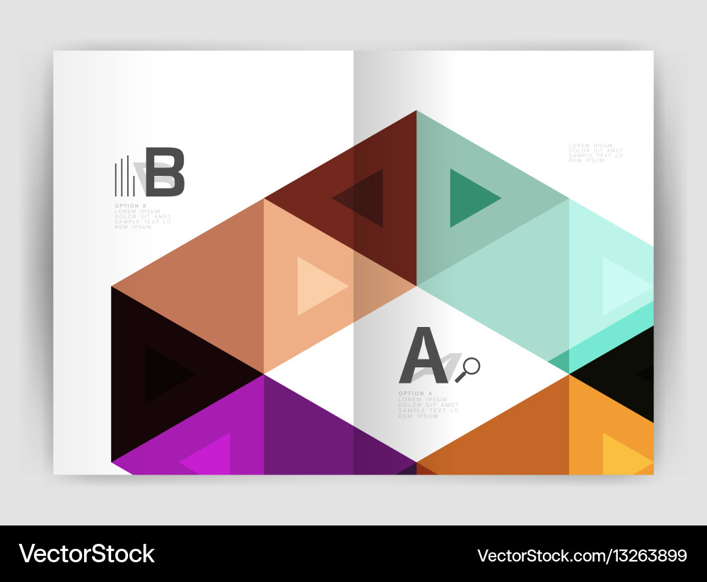 Triangle print template Vector Image