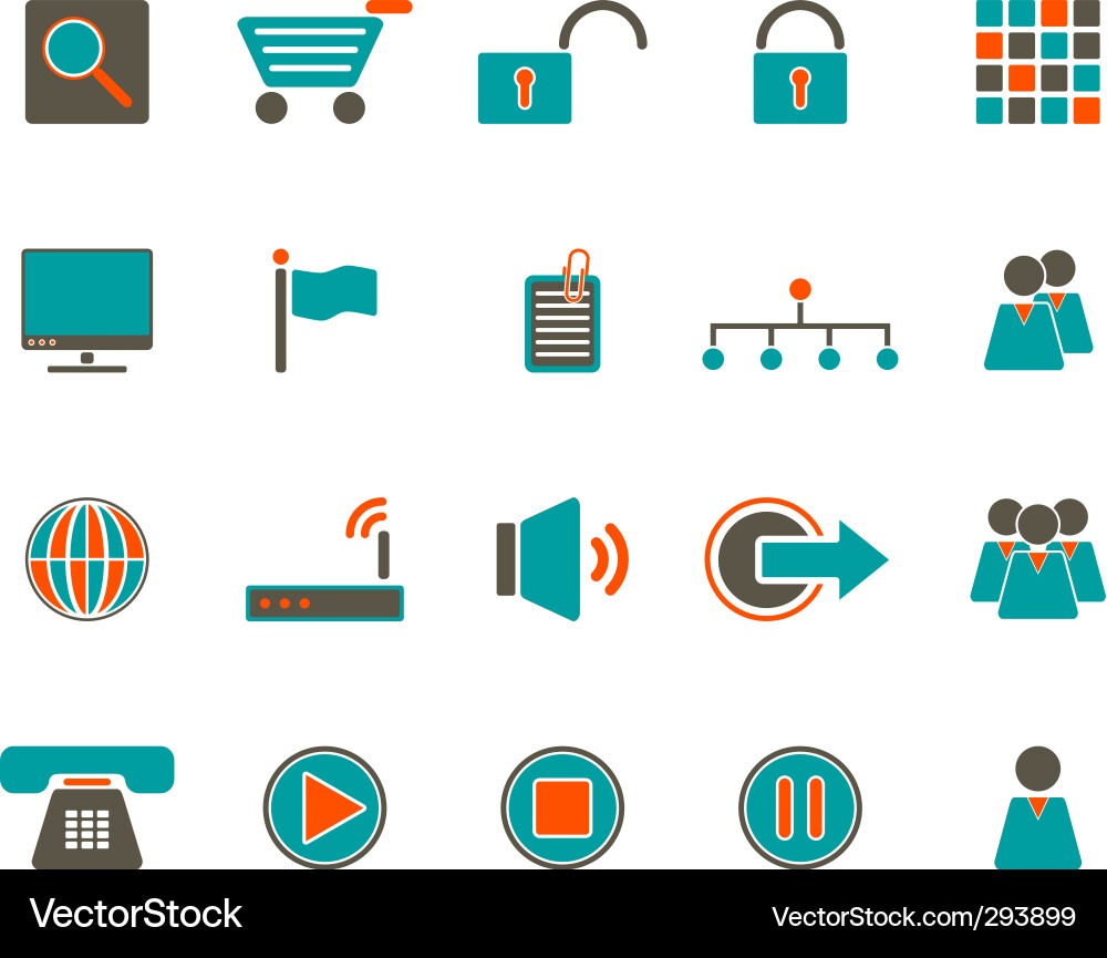 Web icons vector image