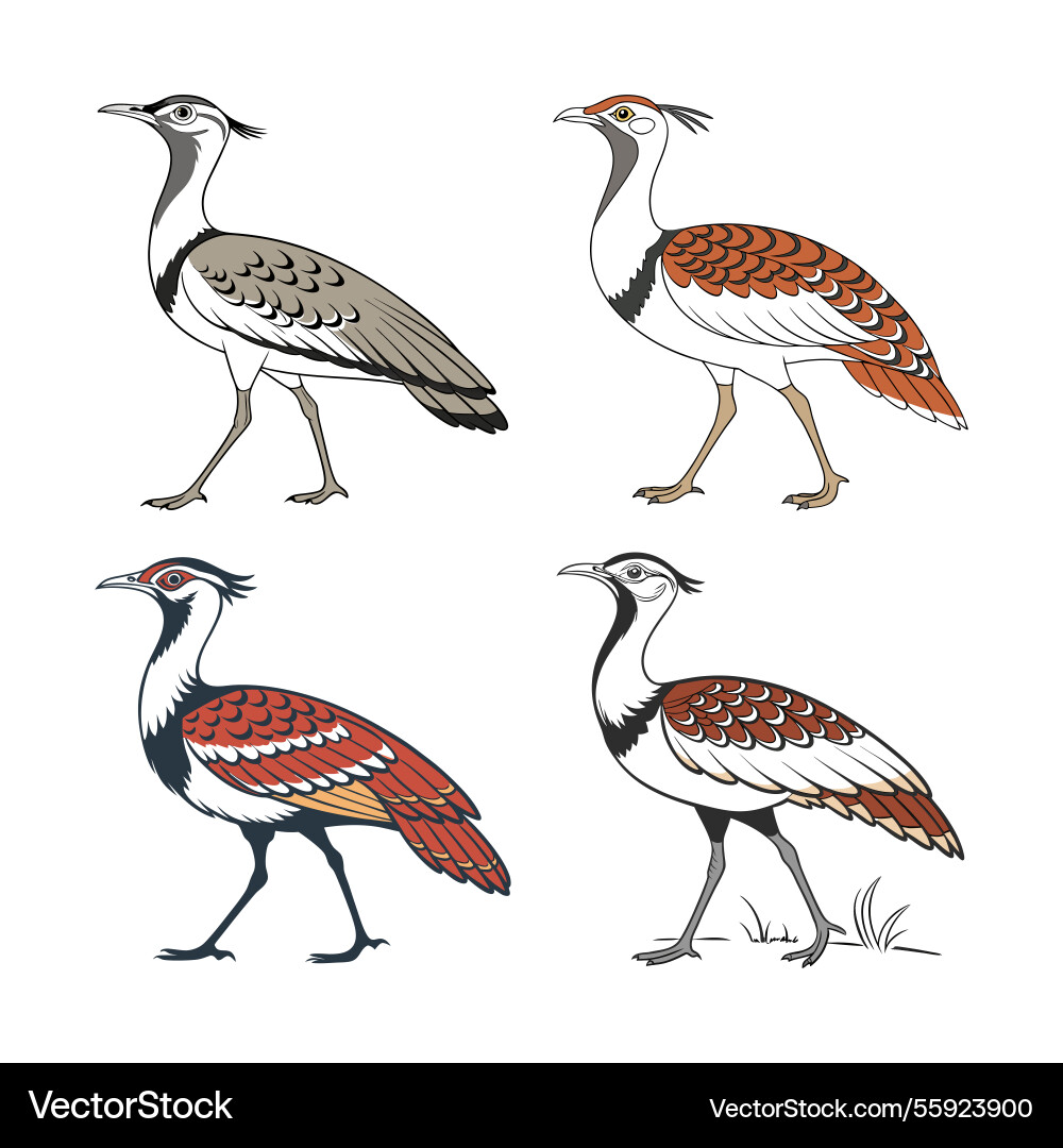 Ai-generated set of bird design Ai-generated set of bird design Vector Image