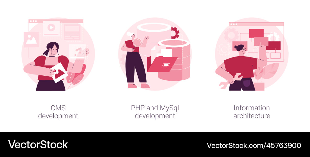 Backend Development Concepts vector image