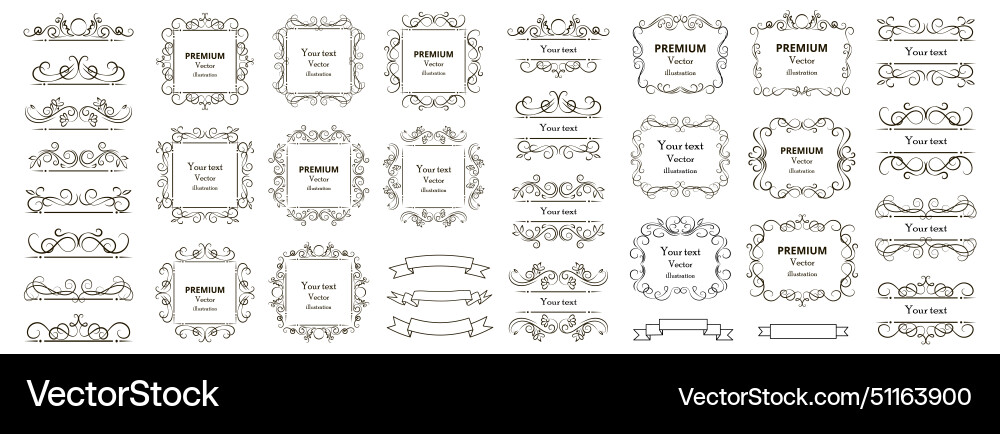 Calligraphic design elements Calligraphic design elements vector image
