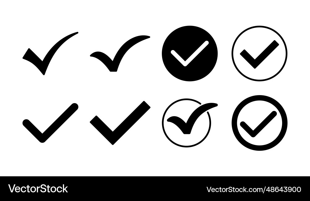 Check icon mark list button vector image