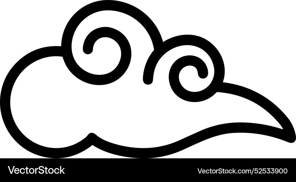 Cloud storage icon symbol image of the hosting Vector Image