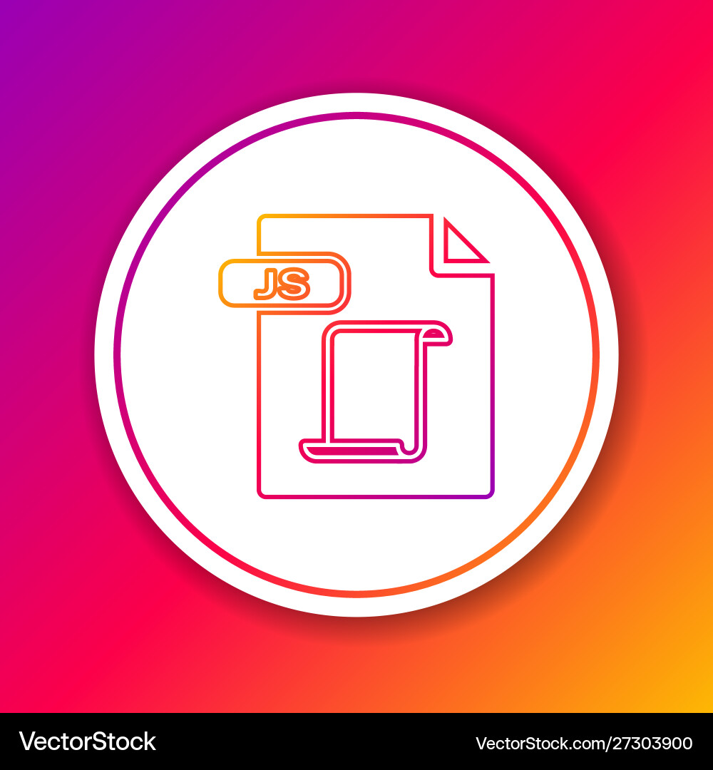 Color line js file document download button Color line js file document download button vector image