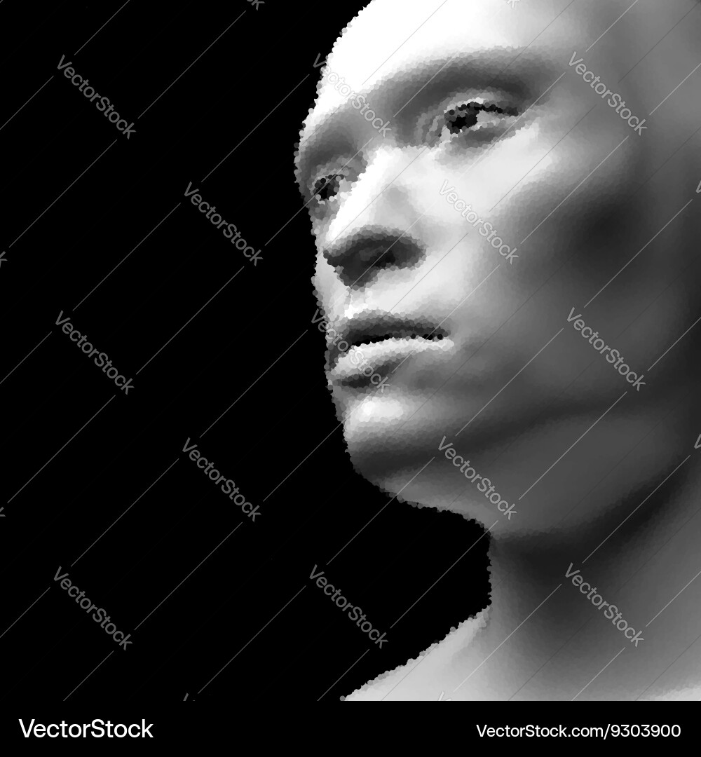 Cyborg android robot realistic humanoid vector image