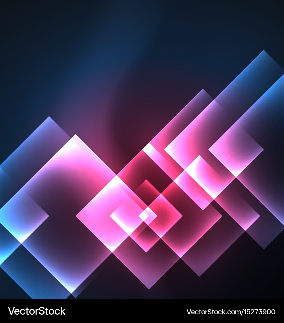 Dark background design with squares and shiny Vector Image