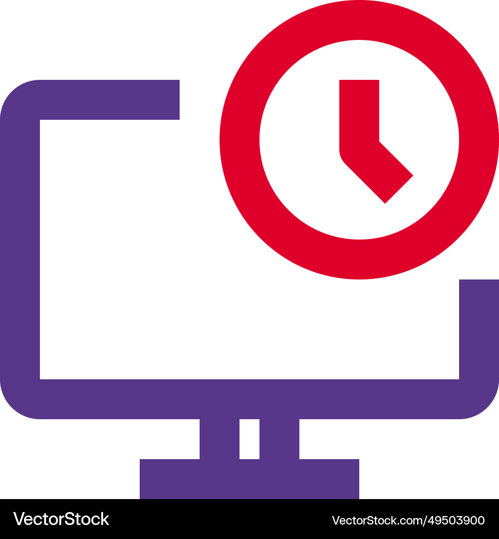 Displaying the current time and date information vector image