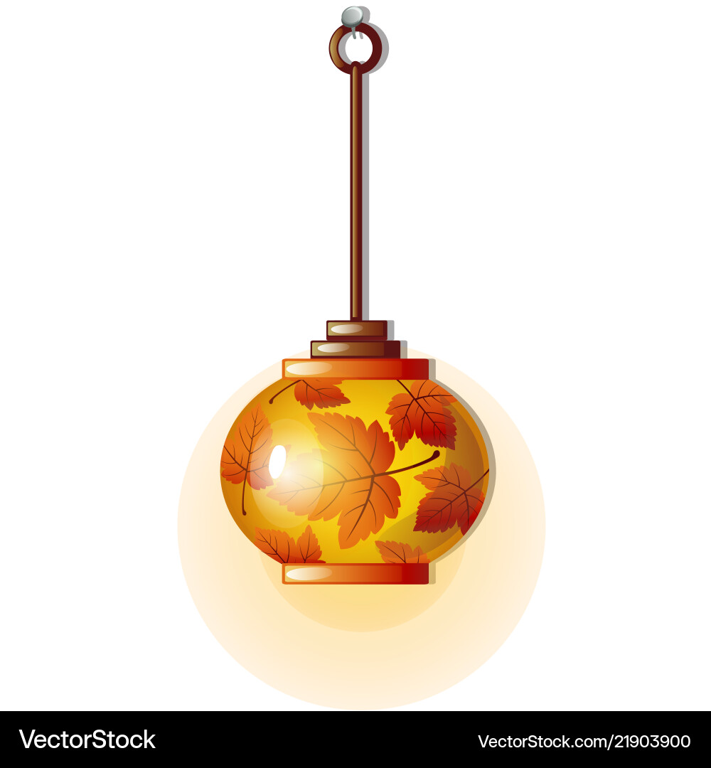 Electric lamp with glass lampshade ornament Electric lamp with glass lampshade ornament vector image