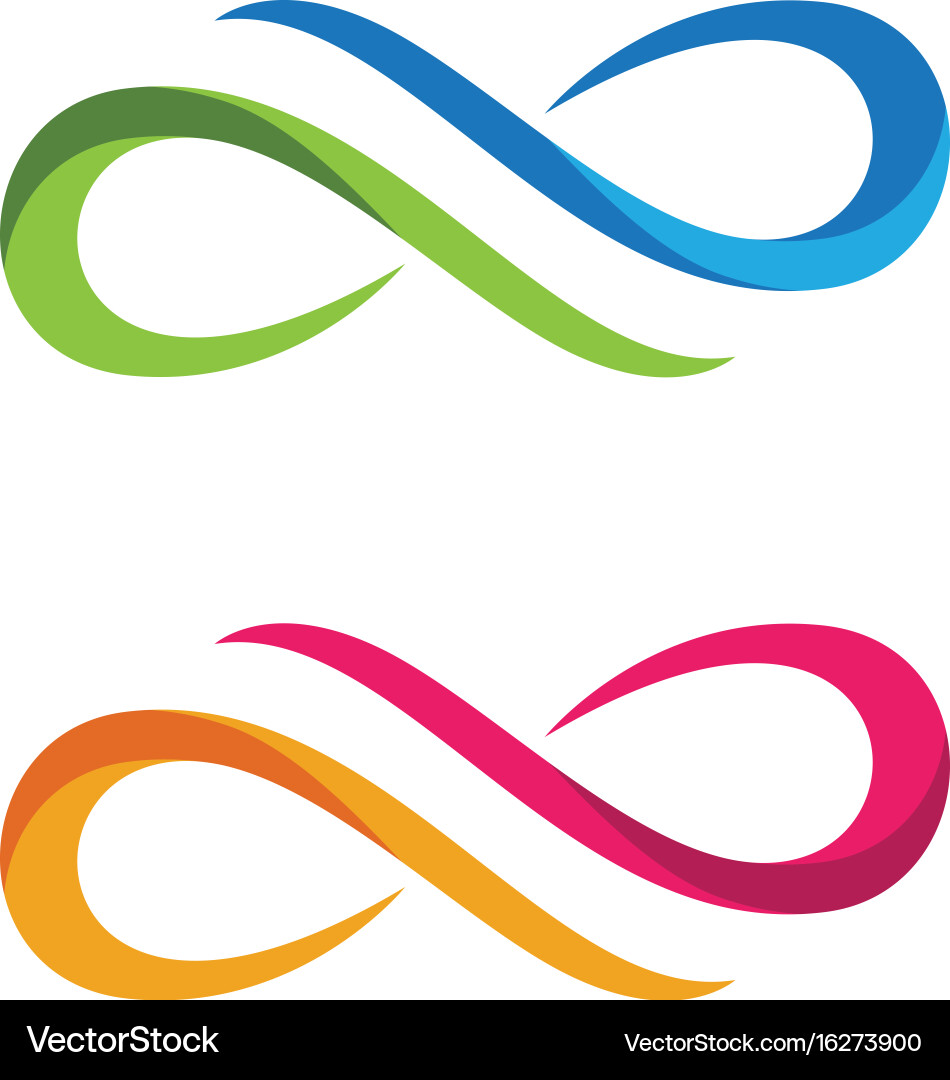 Infinite Loop Logo Template vector image