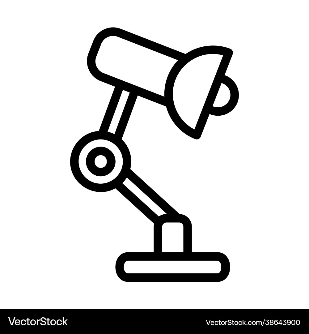 Lamp icon in line style for any projects Lamp icon in line style for any projects vector image