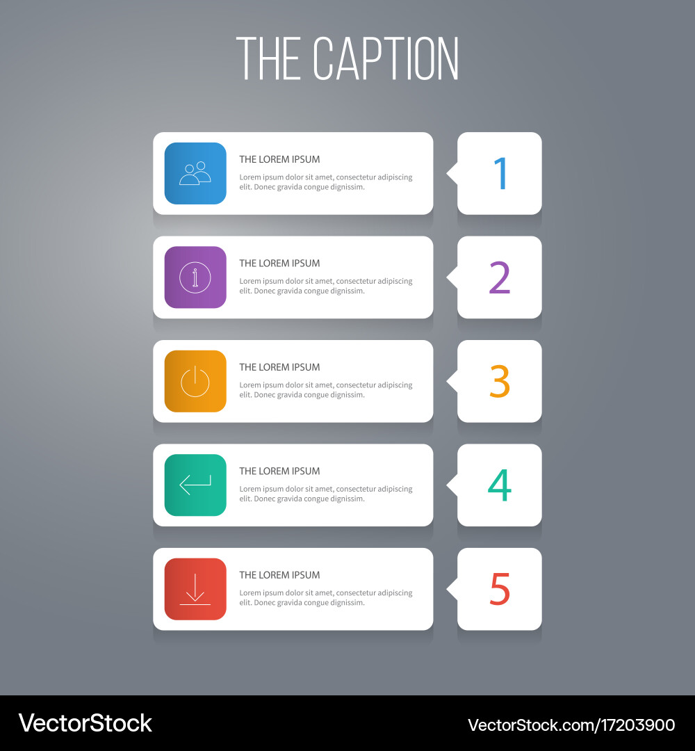 Outline media set of button group down arrow Vector Image