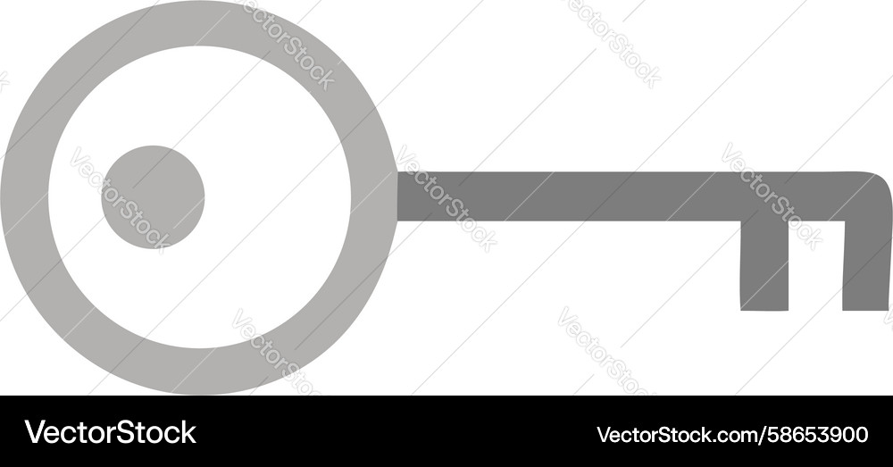 Plain key icon basic access graphic design Vector Image