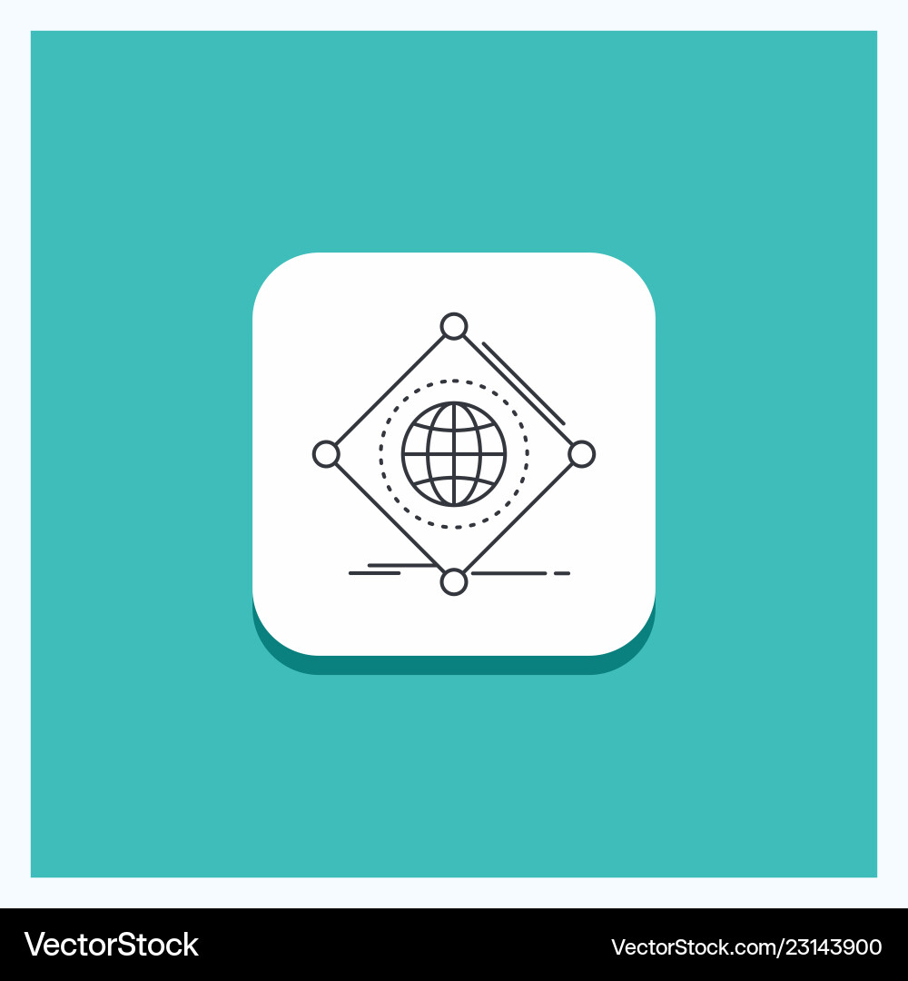 Round button for iot internet things of global Round button for iot internet things of global vector image