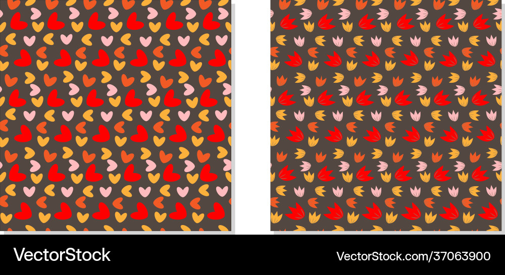 Seamless pattern set on a dark background Seamless pattern set on a dark background vector image