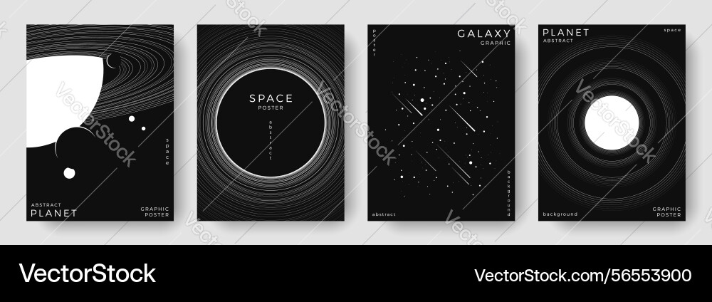 Set of abstract space astronomy backgrounds Set of abstract space astronomy backgrounds vector image