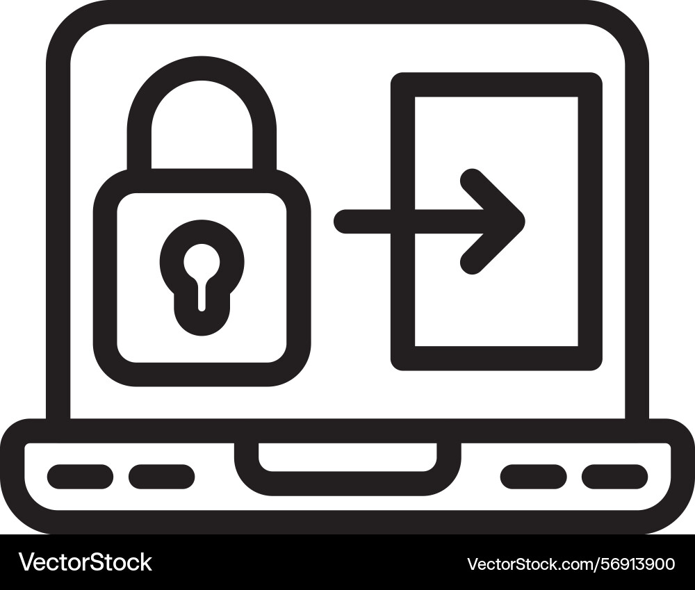 Sign in linear style icon design Vector Image