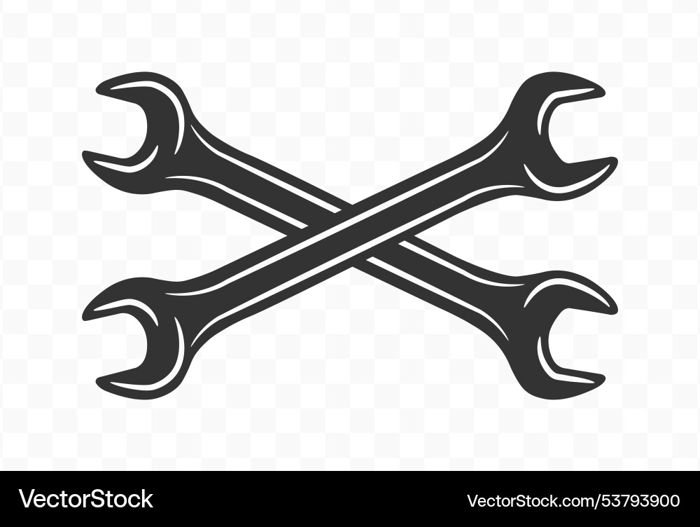 Simple style workshop tool wrench icon shape Simple style workshop tool wrench icon shape vector image