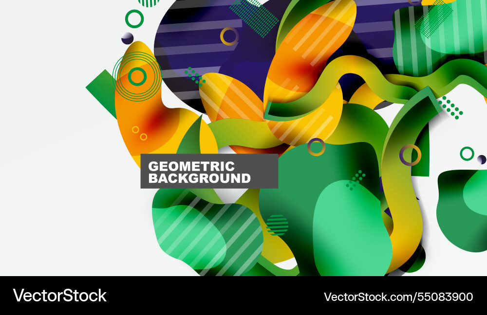 Vibrant abstract background overlapping shapes Vibrant abstract background overlapping shapes Vector Image