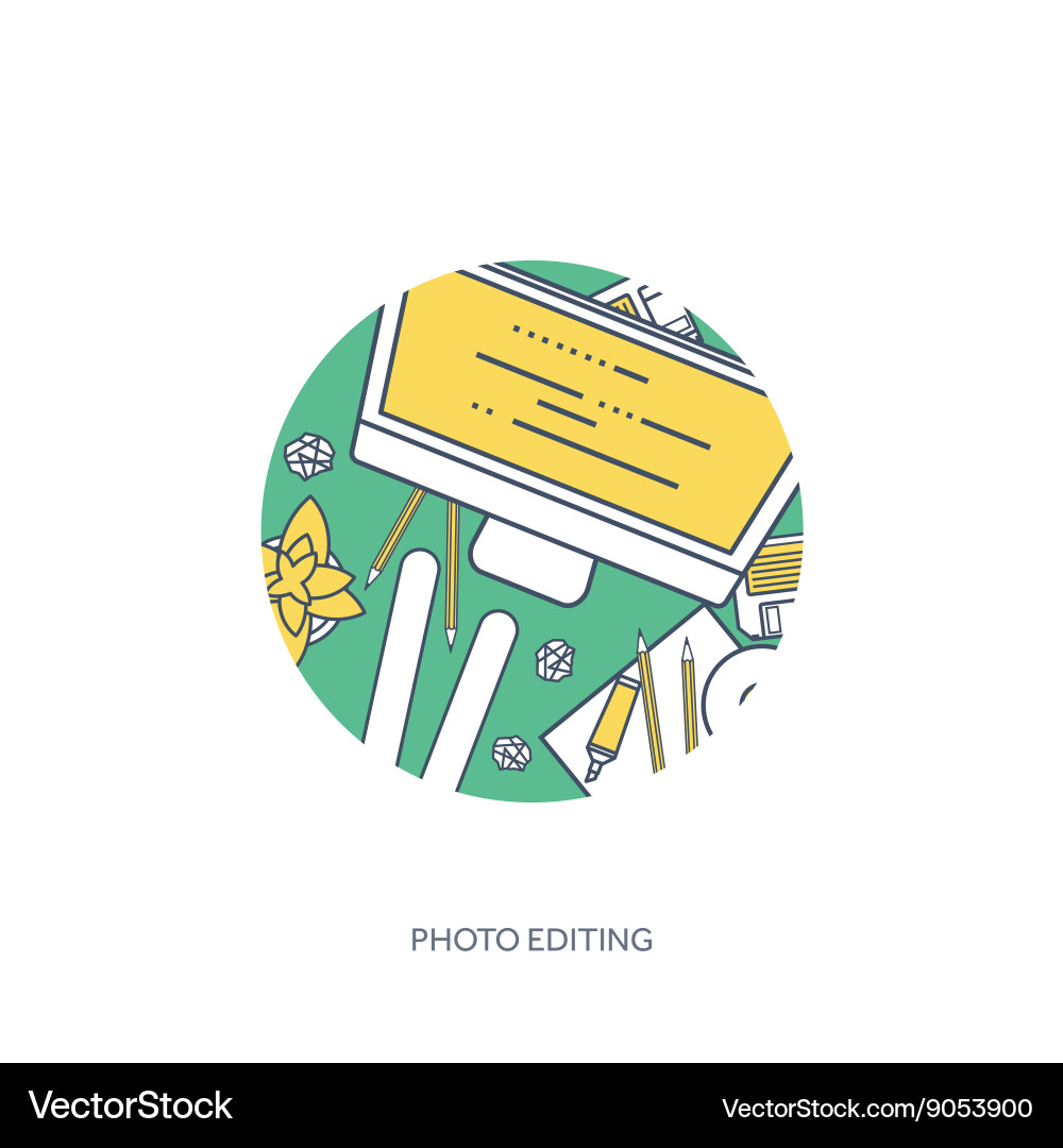 Web UI Outline Drawing vector image