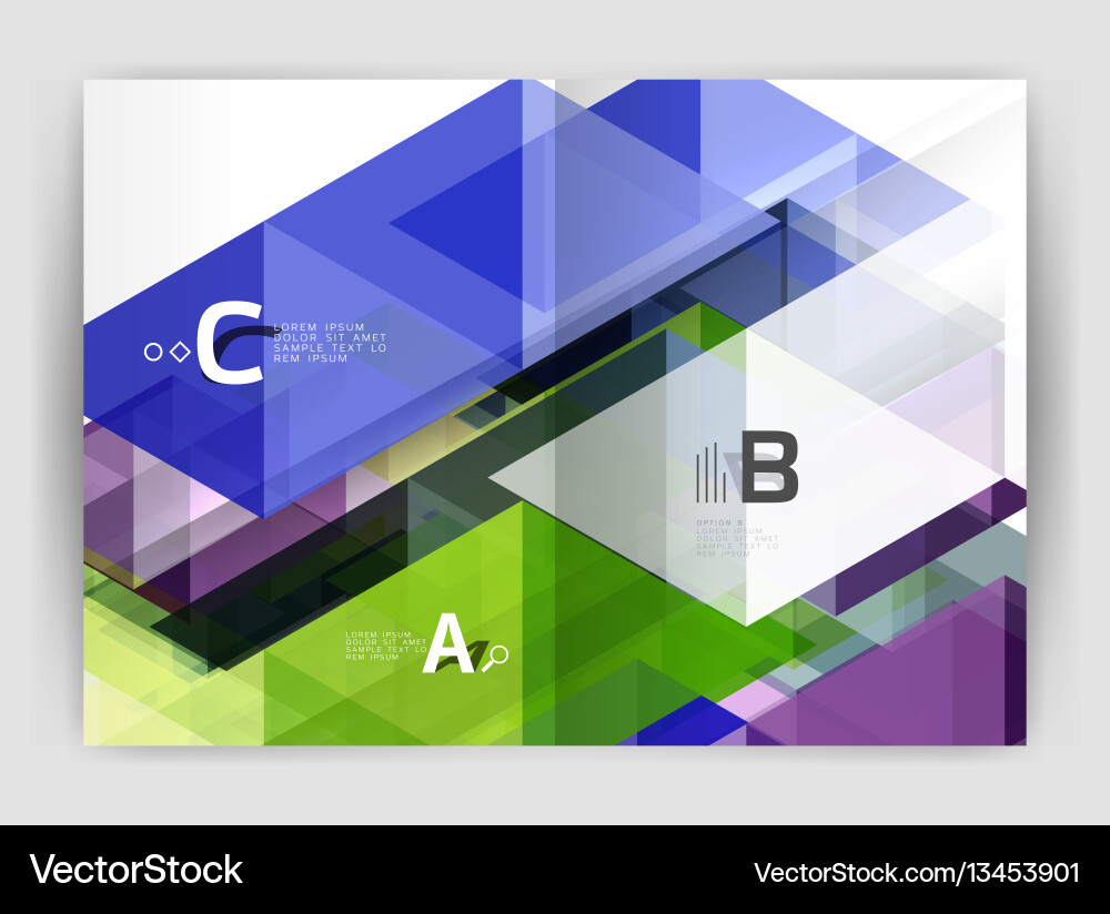 Abstract background with color triangles annual Abstract background with color triangles annual Vector Image