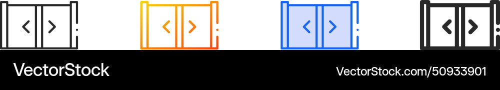 Automatic iconthin linear gradient blue stroke Automatic iconthin linear gradient blue stroke vector image