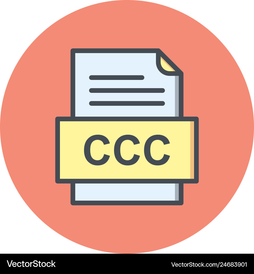 Ccc file document icon Vector Image