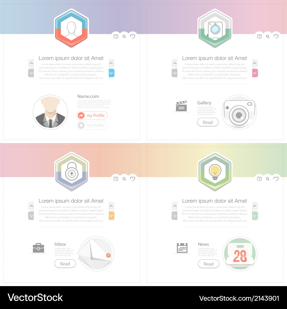 Communication web design elements Vector Image