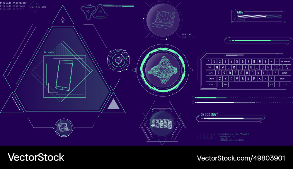 Design elements for infographic of big data Vector Image