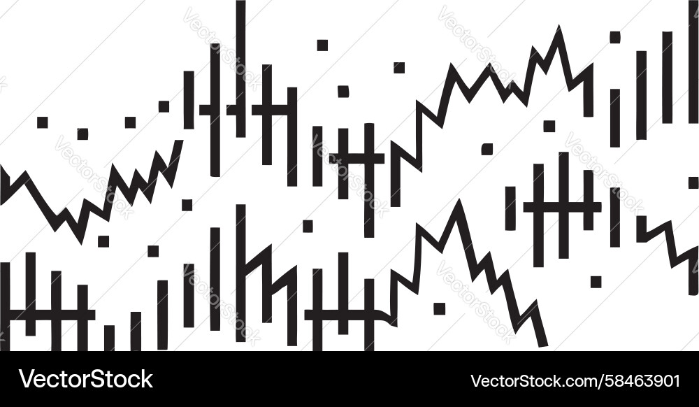 Digital Glitch Sound Data Waveform Vector Image