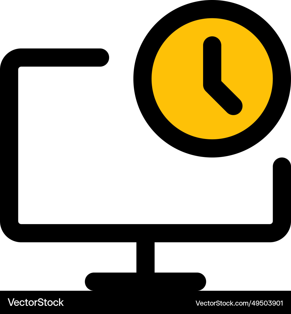 Displaying the current time and date information Vector Image