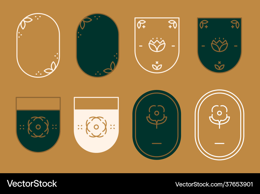 Logos on orange Logos on orange vector image