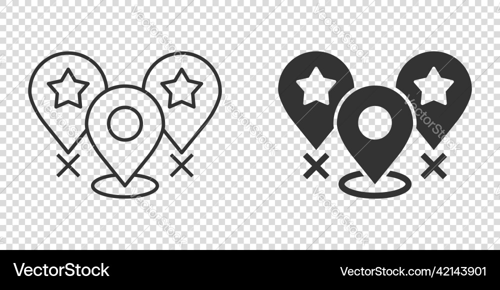 Map pin icon in flat style gps navigation Map pin icon in flat style gps navigation vector image