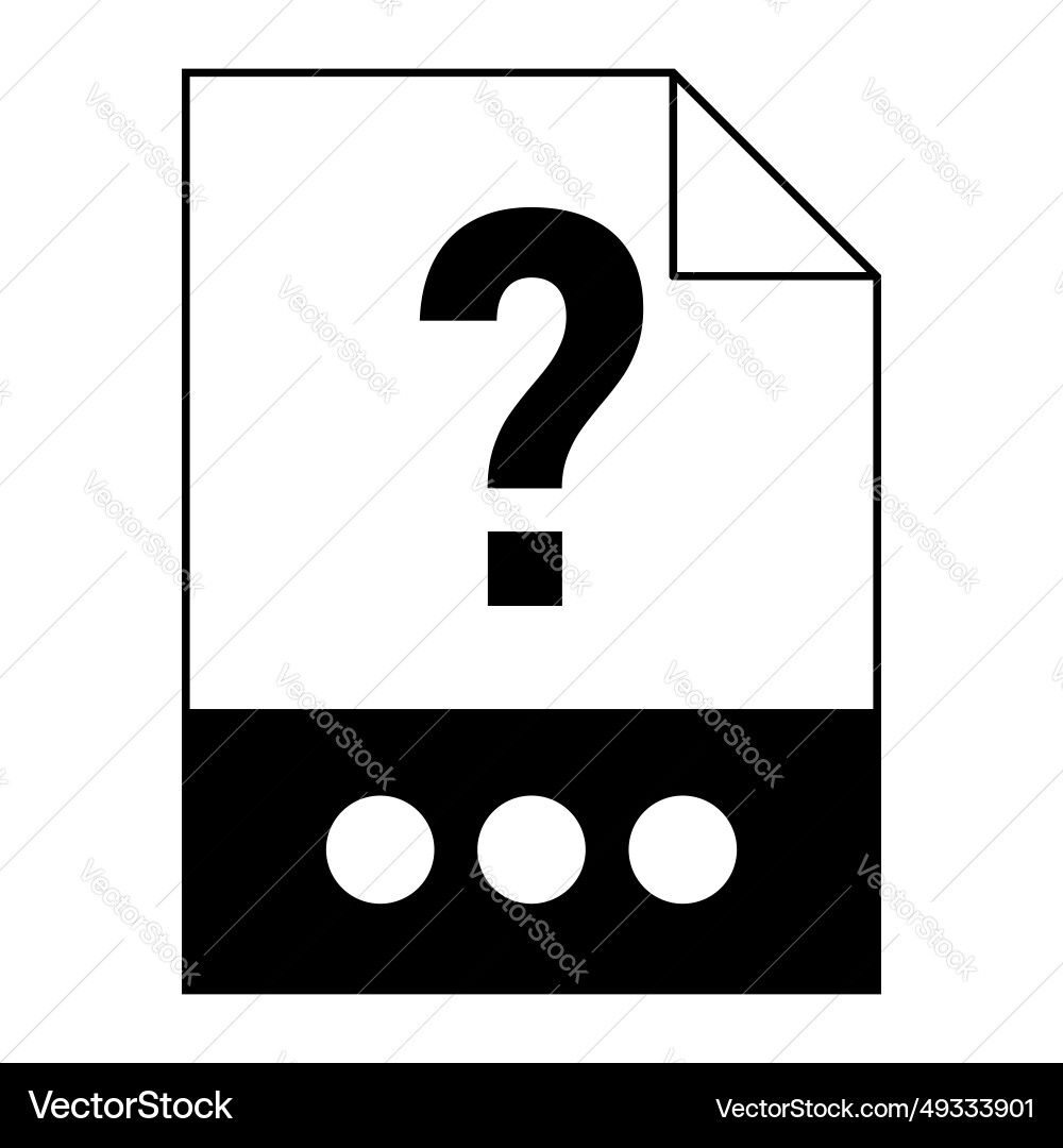 Modern flat design of unknown format file icon Modern flat design of unknown format file icon vector image