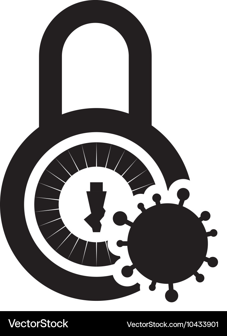 Padlock security system design Vector Image