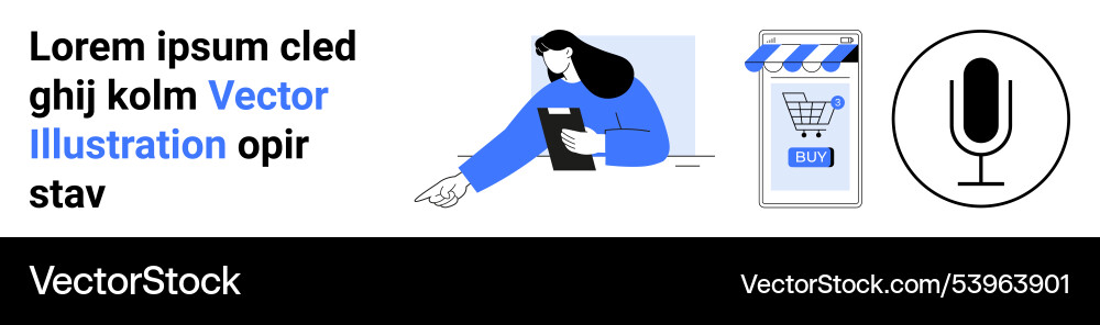 Shopping cart with checkout button person reading Shopping cart with checkout button person reading vector image