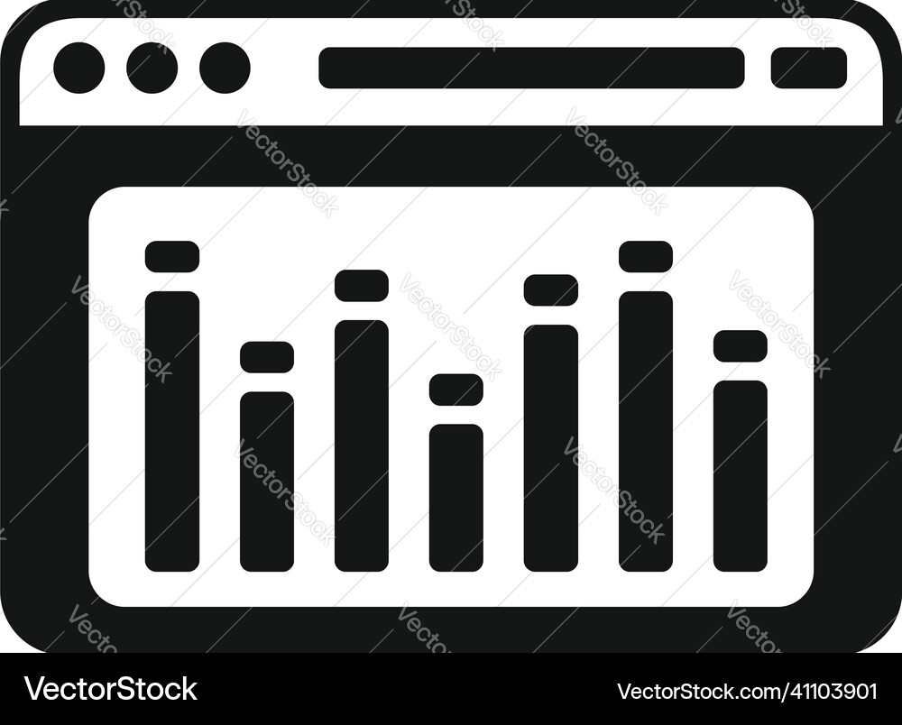 Web page report icon simple paper data Vector Image