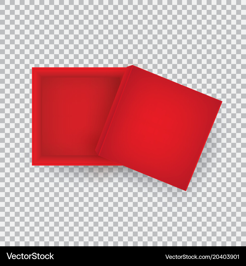 White open empty squares cardboard box isolated vector image