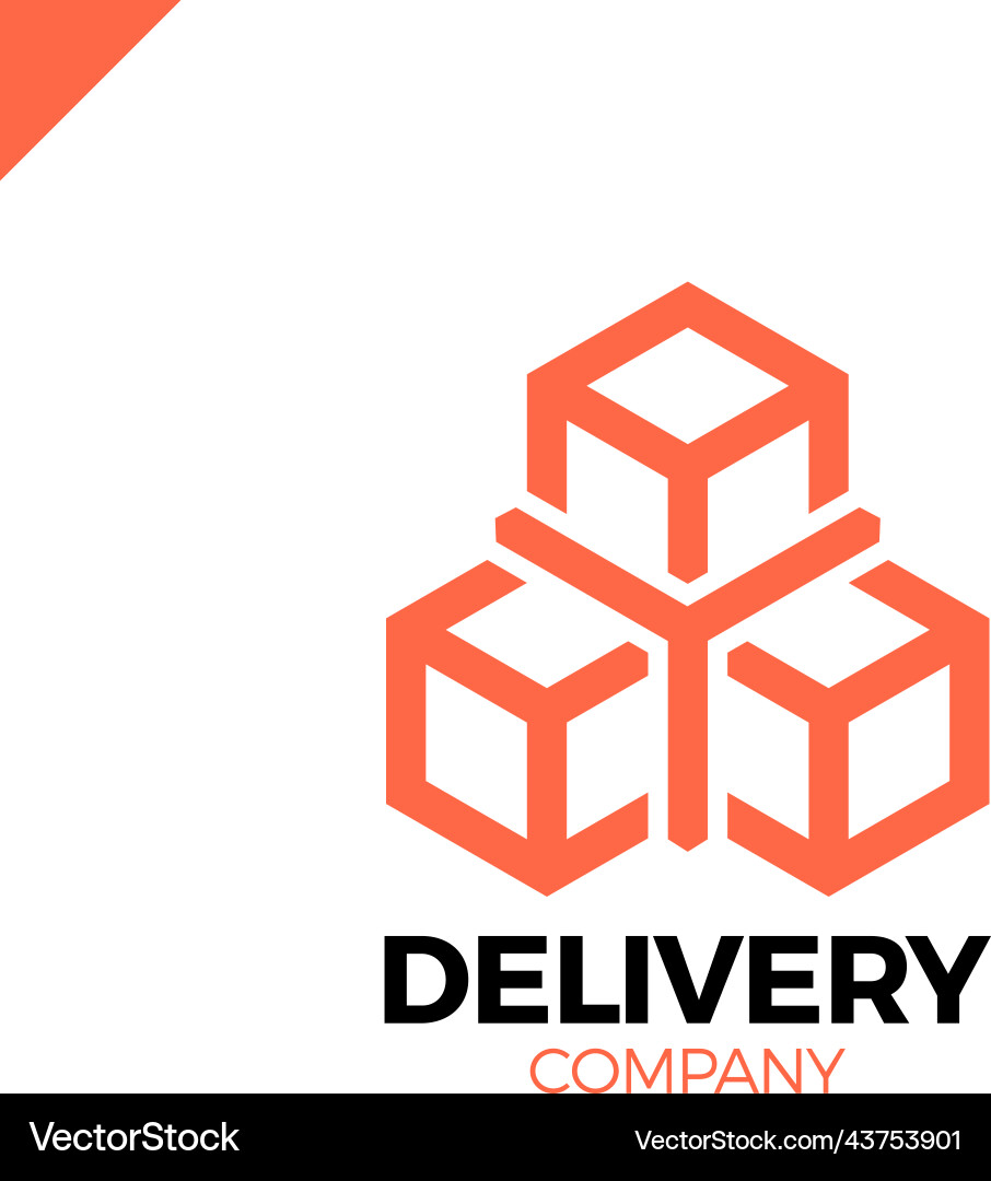 Y box logotype delivery logistic Vector Image