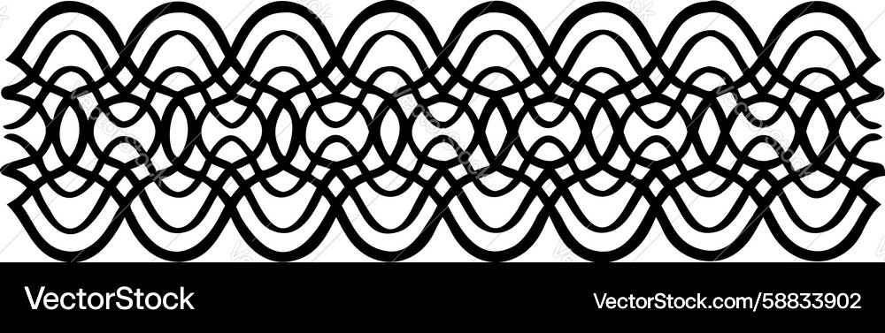 Abstract continuous wavy line pattern border Vector Image