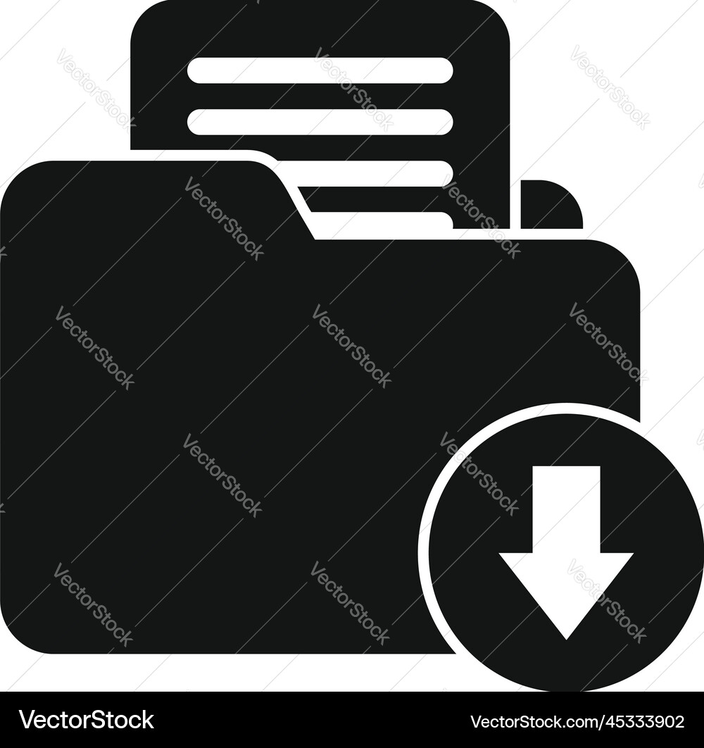 Backup folder icon simple data storage Backup folder icon simple data storage vector image