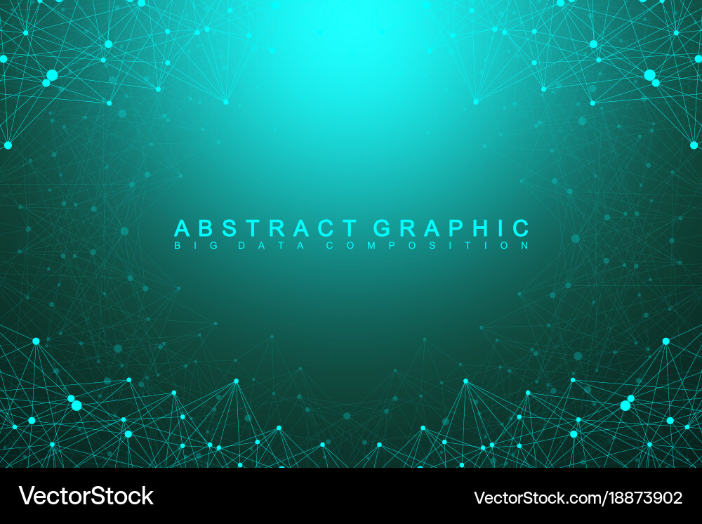 Big data complex graphic abstract background Vector Image
