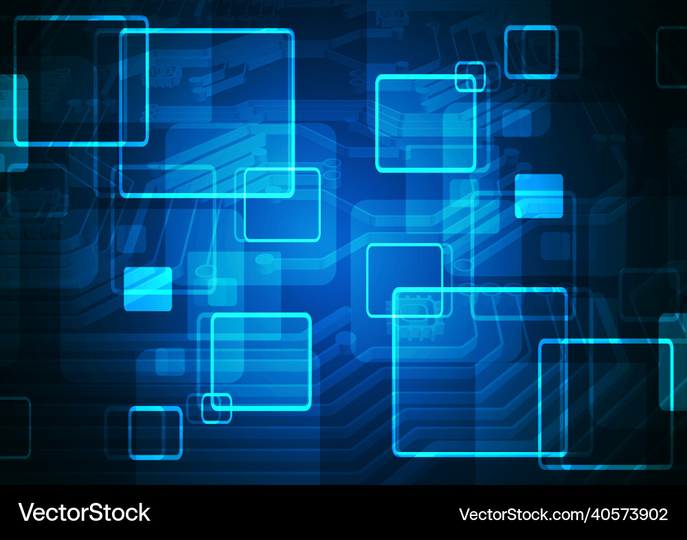 Circuit technology background with hi-tech digital vector image