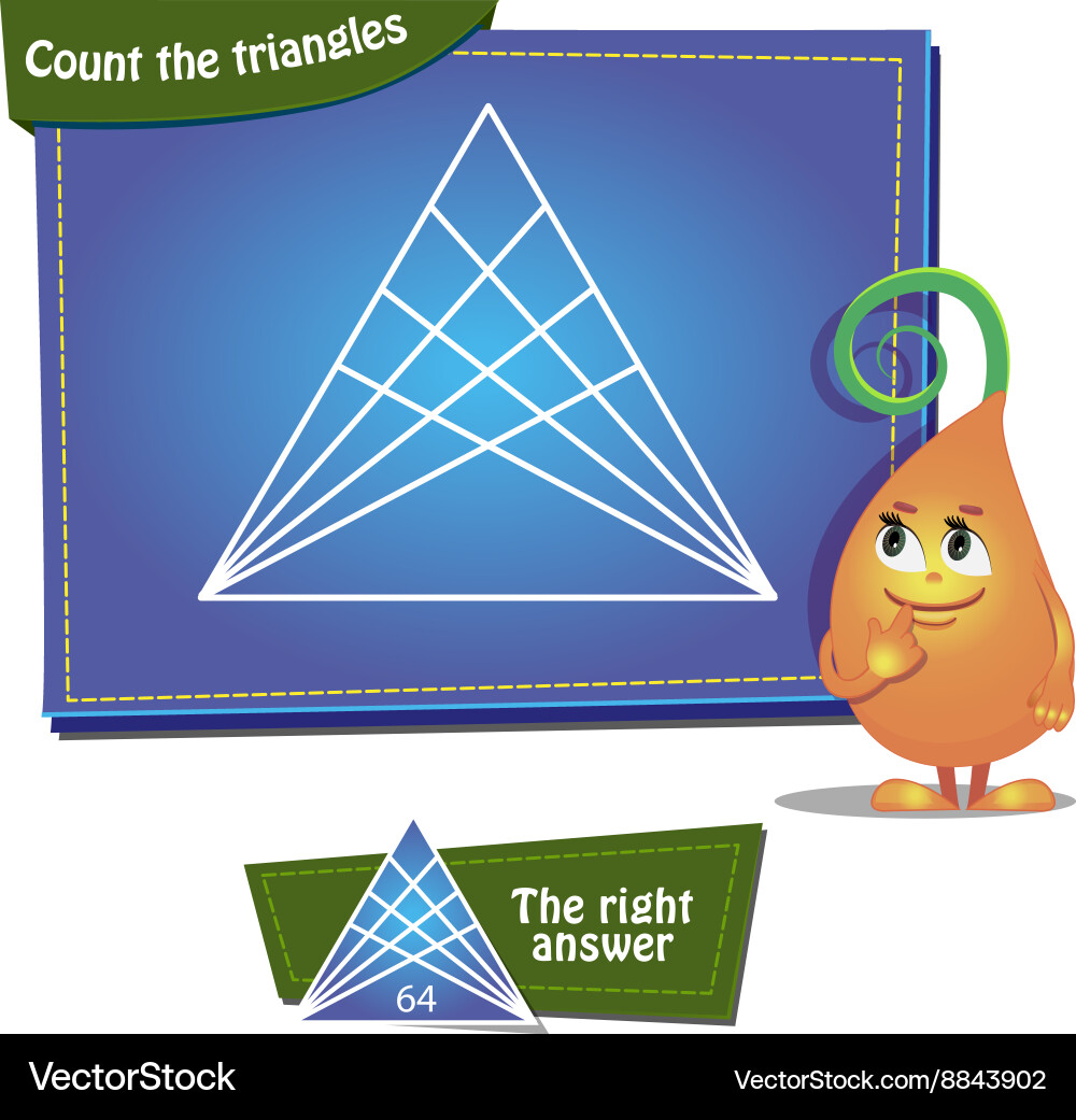 Count the triangles vector image