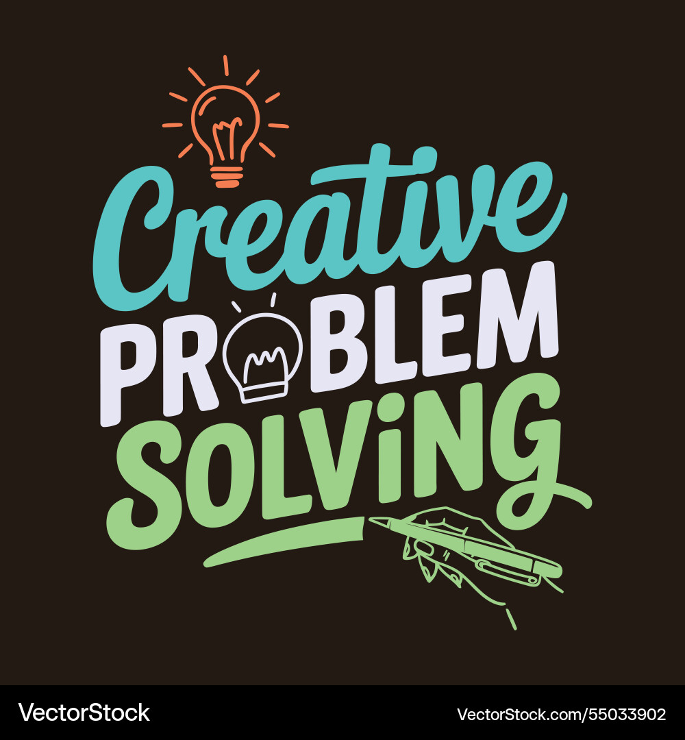 Creative problem solving unlocks new solutions vector image